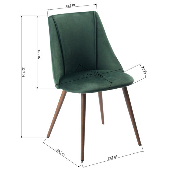 Hykkon Tyrell Velvet Upholstered Side Chair & Reviews Wayfair.co.uk